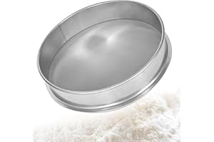 150 Mesh Stainless Steel Flour Sieve, 7.87 Inch Fine Mesh Strainer Stackable Sifter for Baking, Flour Sugar Rice Cocoa Powder