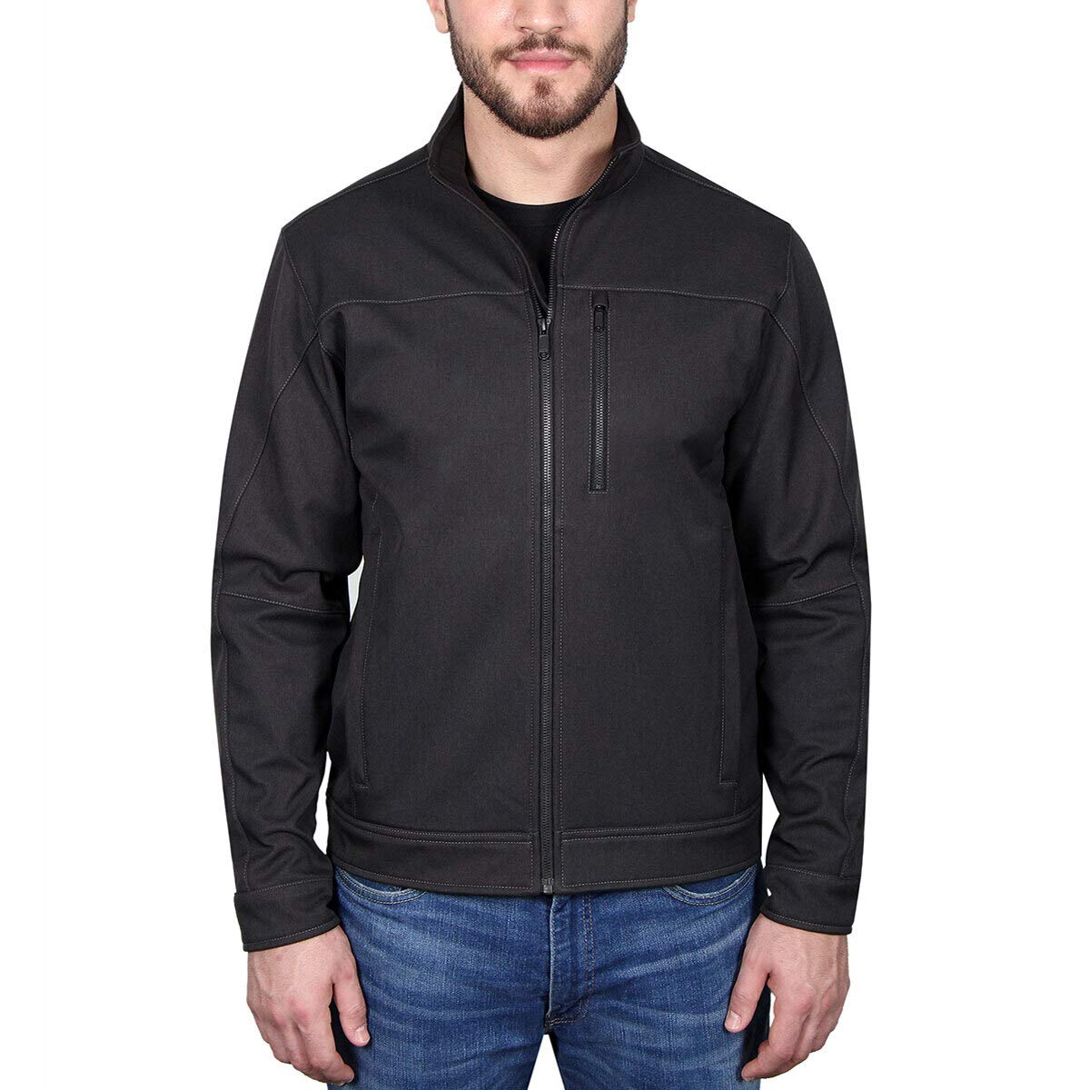 Buy Kirkland Signature Men's Softshell Jacket (XL, Black Embossed) at
