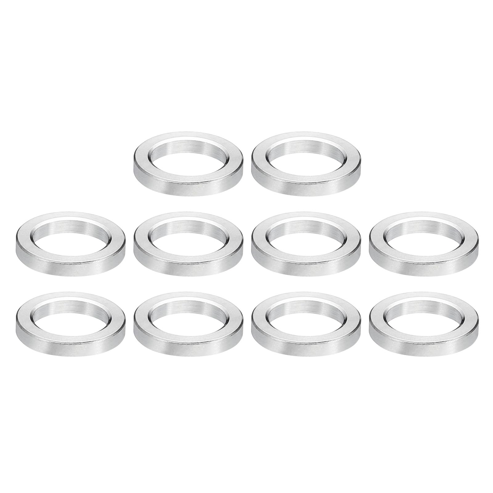 PATIKIL M8 Stainless Steel Spacers, 10Pcs Metal Spacer Stainless Steel 8.2mm ID x 12mm OD x 2mm L Stainless Steel Spacer Screw Standoff for 5/16" or M8 Screw