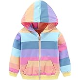 DDSOL Baby Girl Zip-up Jacket Toddler Hoodie Sweatshirt Light Winter Coat Fall Outwear 2t-7t