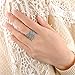 Mytys Wide Twist Black Marcasite Wide Band Cocktail Rings