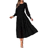 BTFBM Wedding Guest Dresses for Women Spring Fashion 2026 Casual Long Sleeve Floral Maxi Boho Homecoming Dress