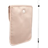 lapinchen Bra Wallet Women Travel with Adjustable Elastic strap and Lanyard, Perfect Hidden Secret Pocket Protect Your Passport Credit Cards Valuables (Large Flesh color)