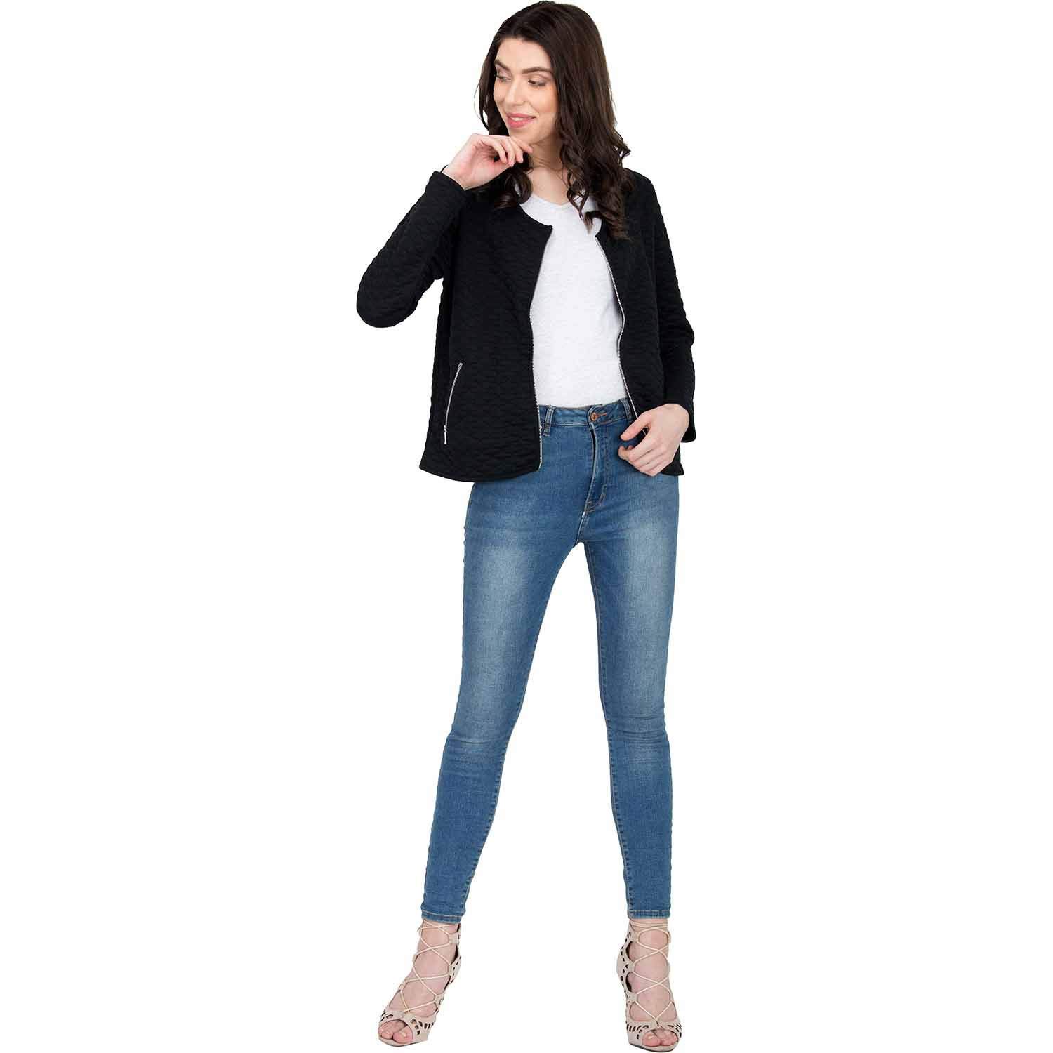 kotty women's full sleeve chain coat