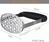 Starchef Stainless Steel Masher Ricer with Soft Handle Black view 2