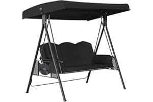 Outdoor Swing Canopy Replacement Cover for 3 Seater, Waterproof Patio Swing Cover with UV Protection, Universal Replacement C