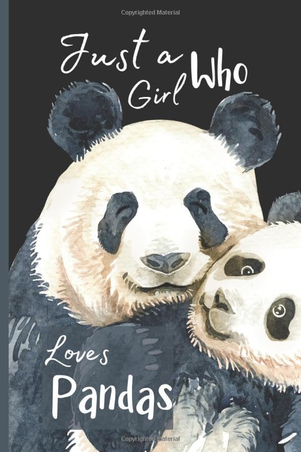 Just A Girl Who Loves Pandas Notebook: Pandas Journal - Undated Blank Lined Panda Composition Notebook.