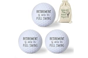 Gffeeoollallbb 3 Pcs Funny Retirement Golf Balls Gift Set, Novelty Retirement Golf Gifts for Men Grandpa Dad Golfing Fan Frie