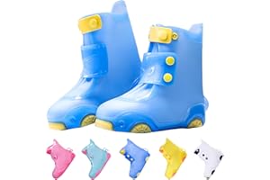MLUUHK Rain Shoe Covers, Waterproof Shoe Covers for Kids Rain Boot, Non-Slip Reusable Galoshes for Boys and Girls