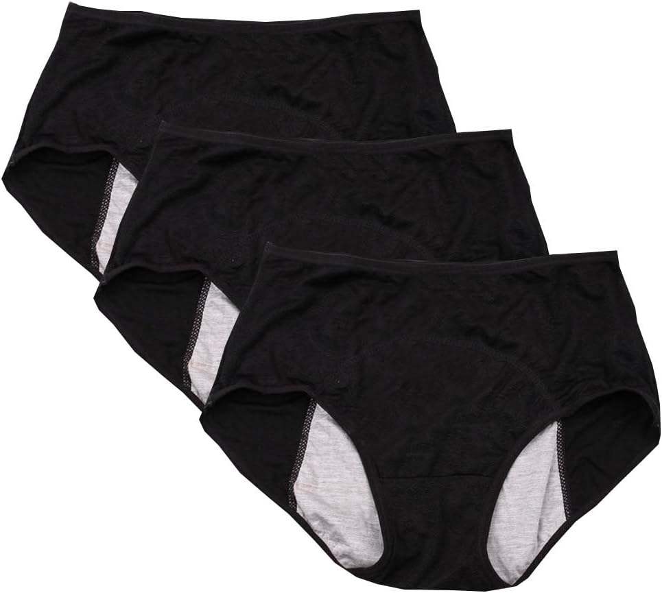 YOYI FASHIONWomen Menstrual Period Briefs Jacquard Easy Clean Panties US Size XXS-5XL/12