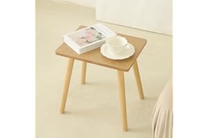 AWASEN Side Table, Small End Accent Table for Living Room Bedroom Office Small Spaces, Modern Wood Side Table Nightstand with Solid Wood, Easy Assembly, (Natural)