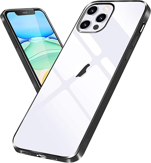 Amazon Com Designed For Clear Iphone 12 Pro Max Case 6 7 Inches Light Thin Soft Tpu Plating Phone Protective Case For Iphone 12 Pro Max For Iphone12 Promax Case Black