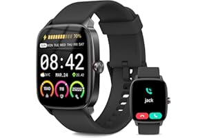 Smart Watch for Men Women, Bluetooth Call Smartwatch with AI Voice, 1.85" HD Fitness Watch, Heart Rate/Steps/Sleep Monitor, 1