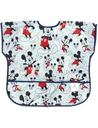 Bumkins Disney Mickey Mouse Junior Bib / Short Sleeve Toddler Bib / Smock 1-3 Years, Waterproof, Washable, Stain and Odor Resistant â€“  Classic