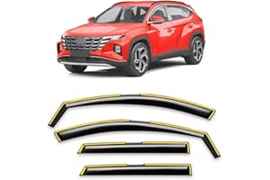 CZShiYue in-Channel Window Rain Guards Fit for Hyundai Tucson 2022-2026 Rain Guard Extra Durable Window Deflectors Window Vent Visors Vent Shades Exterior Car Accessories