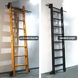 MIRODO Library Rolling Ladder Mounting Kit 100-600cm Rustic Black view 4