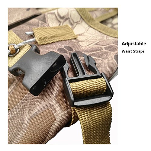 ESA Supplies Tactical Molle Airsoft Vest Paintball Combat Training Vest Soft Vest Tan Python Pattern