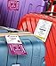 GreatShield Cruise Luggage Tag Holder (8 Pack) with Zip Seal & Steel Loops, Weather Resistance PVC Pouch - Clear