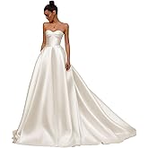 yinyyinhs Tulle Lace Wedding Dresses for Bride Mermaid A-line Long Sleeve Bridal Dress for Women Satin Wedding Ball Gowns