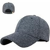 XL Large Felt Hats Dad Winter Warm Fleece Lining Fitted Hat Big Head Men Oversize Wool Baseball Cap