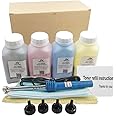 Misee Toner Refill Kit Compatible for HP 202a CF500A CF501A CF502A CF503A 202X Toner Cartridges Used in MFP M281fdw M281cdw M281dw M254dw 4-Pack(with Tools)