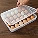 Eslite Covered Egg Holder,Eggs Dispencer for 24 Eggs - Clear