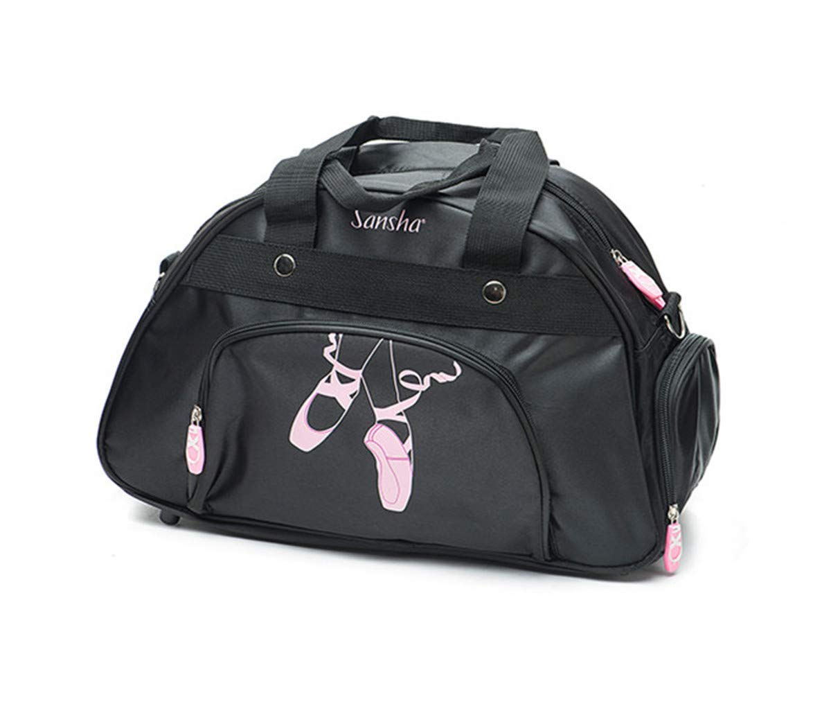 Girls Sports Bag with Shoe Compartment Black