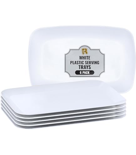 thumbnail image 2 of 6 Pack White Plastic Serving Bowls - 6 Oz Angled Disposable Bowls For Weddings, Parties & Catering 2 of 10
