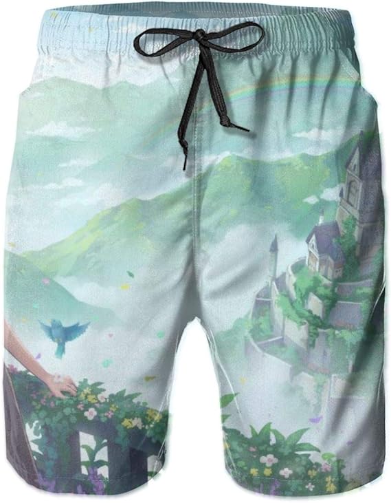 Amazon Co Jp 忘れられた風景城レインボーガール ショートパンツ メンズ 夏 ビーチ パンツ ファッション 余暇 ハーフパンツ 人気の アクティブ ショートパンツ 服 ファッション小物