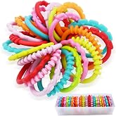 COLVWOFA 24 Pack Baby Rings Link Toys for Hanging Toy, Connecting Rings Toys for Infant Boy Girl, Early Learning Toys Car Seat and Stroller Travel Accessory Set with Storage Box