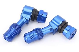 Cndoci37 Right Angle Valve Stem Motorcycle Tire Valve Stem 90 Degree For Suzuki For Yamaha For Kawasaki For HONDA, Blue