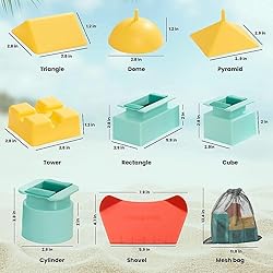 Sand Pal Beach Toys for Kids - 9 Pieces