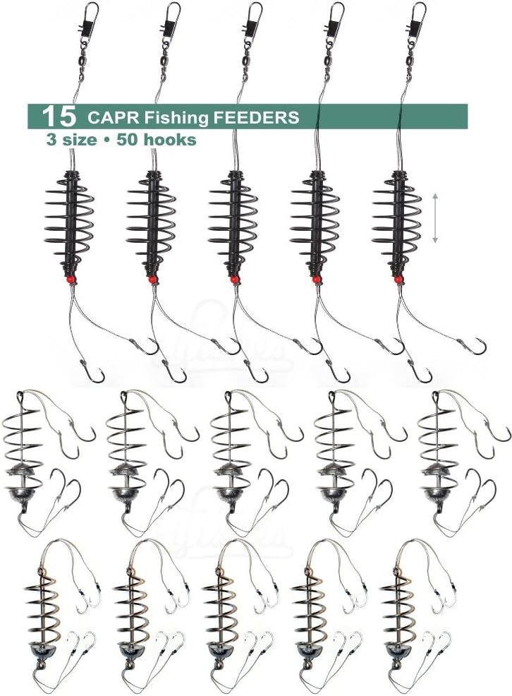12pcs Carp Spring Steel Fishing Feeders Fishing Hook Rig Coarse Bait Fishing Tackle