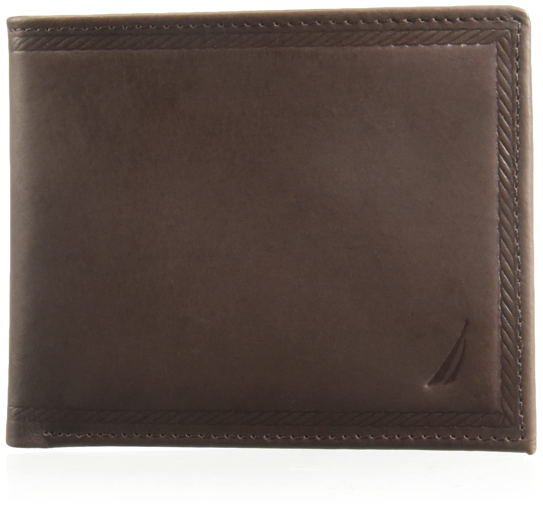 Nautica Mens Classic Sail Bifold Leather Wallet | RFID Blocking Protection | ID Window | 6 Card Slots | 2 Slip Pockets | Billfold Design | Organization | Durable | Stylish - Brown Image Nautica Mens Classic Sail Bifold Leather Wallet | RFID Blocking Protection | ID Window | 6 Card Slots | 2 Slip Pockets | Billfold Design | Organization | Durable | Stylish - Brown Image