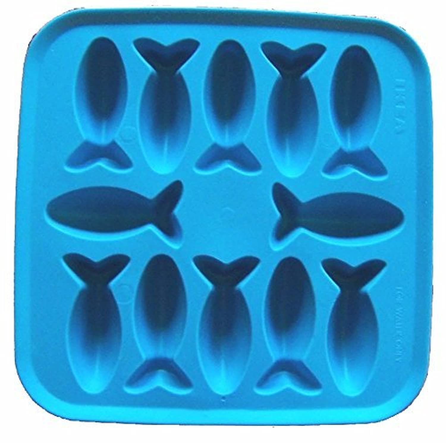 Ikea Plastis Fish Shaped Ice Cube Tray, Blue, 1, Synthetic Rubber