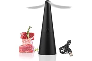 Fly Fan for Tables, Auto Buug Repellents Fan, Food F'an with Holographic Blade, USB/Batteries Powered, Portable Fly F'an with