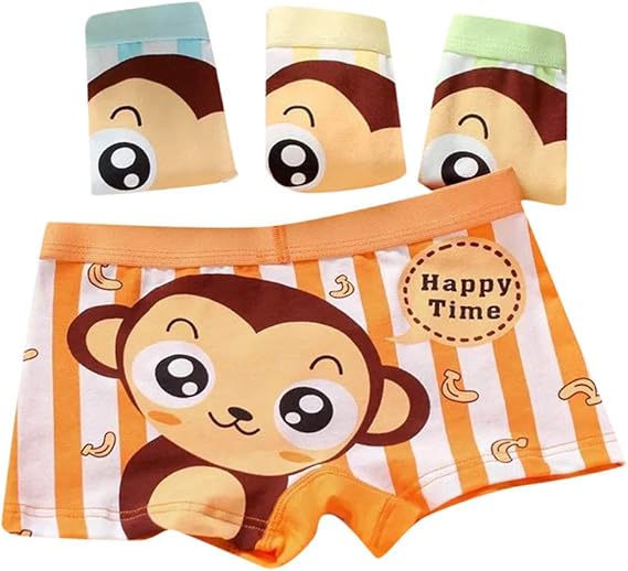 H.eternal Baby Girl'Briefs Underwear Monkey Cartoon Short Pants