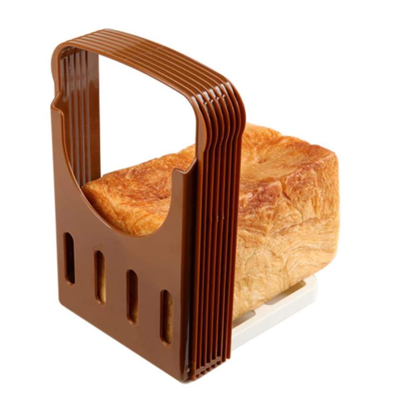 Xinrangxin Bread Slicer Machine Parts, Portable Removable Bread Bagel Slicers, with 4 Slice Thicknes