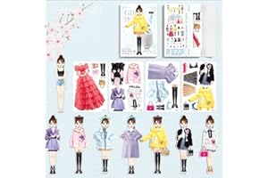 Yilia Magnetic Princess Dress Up Paper Doll, 2025 New Paper Dolls Magnetic Dress Up Dolls for Girls Ages 4-7, Pretend Play Toys Magnet People Clothes Game for Girls Imagine Set Birthday Gift (H Set)
