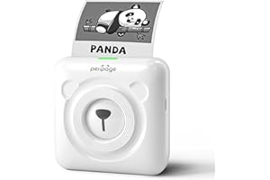 PeriPage A6 Mini Printer, Portable Thermal Printer, Mini Sticker Printer, Bluetooth Connected Phone, Compatible with iOS and Android, Printable Labels, Receipts, Notes, Photos (White)