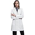 W. Brooke Women's Lab Coat, Hip Pockets, Slim Fit, Concealed Snap Closure, Hard Wearing Fabric, 33" Length
