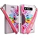 ZTE Speed Case,ZTE Maven Case, Zte Atrium, ZTE Scend Case, Leather Wallet Case with Card Slots Cash Compartment and Detachable Wrist Strap - Sun Flower