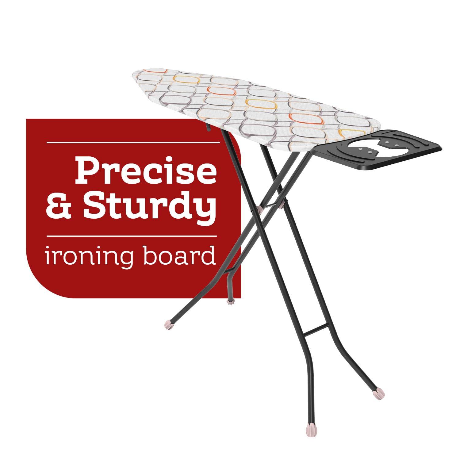 Perilla Big Ironing Board - Durable, Vapor Permeable, and Height Adjustable Iron Board- Heat Resistant Fabric - Metal 4 Legs with Silicone Stoppers - 38 X 110 CM Ironing Surface