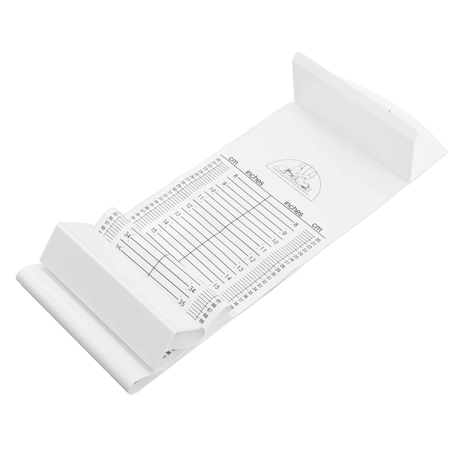 Folanda Infant Measure Mat, Collapsible Washable Baby Infantometer, Newborn Growth Chart Height Ruler with Fixed Head Piece and Sliding Foot Positioner, Baby Measuring Mat for Toddler, Infant