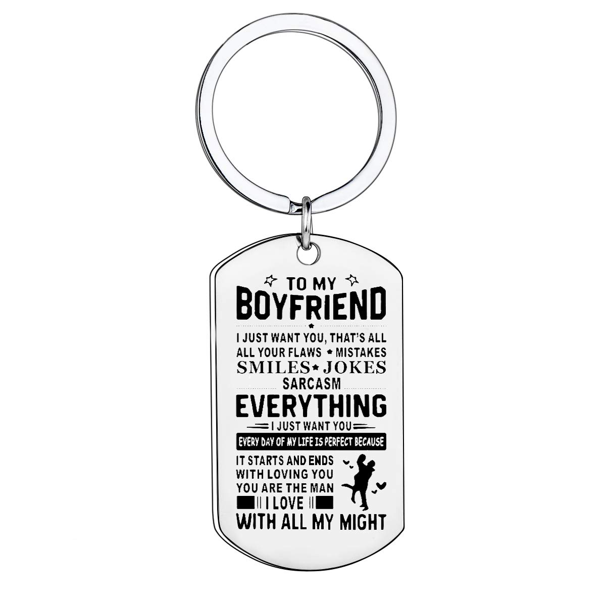 MADHAHEFU Couple Gifts Husband Keychain to My Love Gifts for Her Him BBF Best Friends Birthday Keyring (to My Boyfriend)