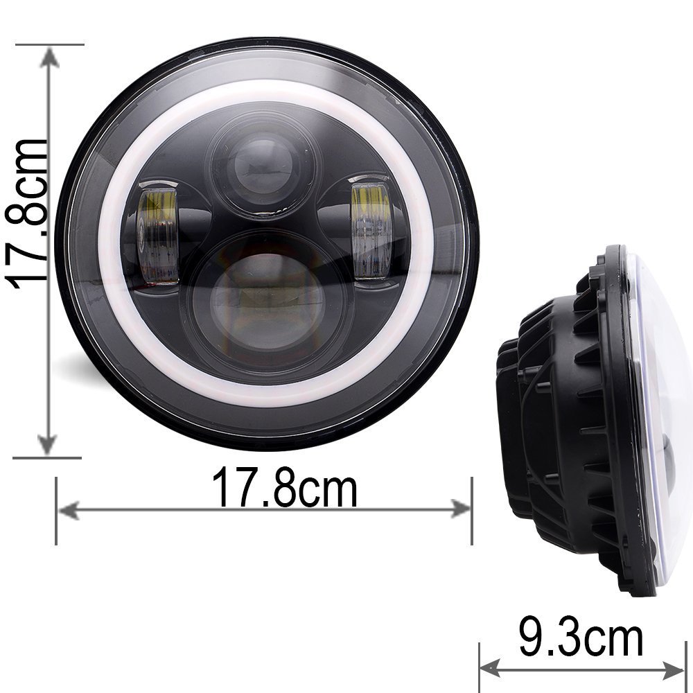 Set: Carena Faro Adatto Per Harley Davidson Dyna -2005 / Sportster 95 20 Fari Moto Led 5 75 Pollici A510799 0