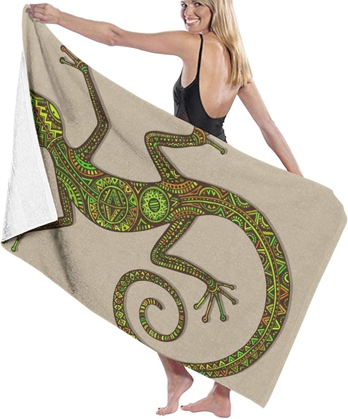 Lizard Funny Beach Towels Soft and Funny for Pool Swimming Bath Towel