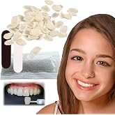 VEZE Tooth Repair Kit-Thermal Fitting Beads Granules and Fake Teeth for Temporary Fixing Missing and Broken Tooth, Moldable Fake Teeth and Thermal Beads Replacement Kit.【Teeth - Piece Yellow】