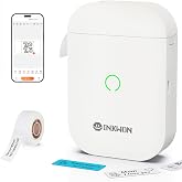 InkWon Label Maker Machine with Tape, D11s Bluetooth Label Maker Waterproof Labels, Portable Mini Label Printer with Various Templates for Home Office School, White