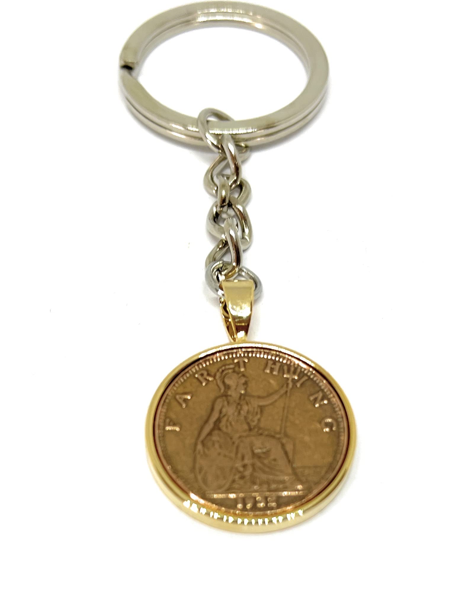 1932 94th Birthday Keyring Farthing Keyring Mum, Dad, Brother, Sister- 94th Birthday-Farthing Coin Keyring, Farthing Coin, 94th Anniversary GLD